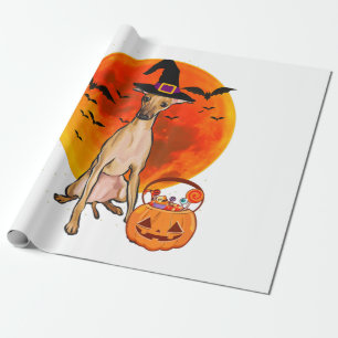 Dog Halloween Italian Greyhound Jack O Lantern Geschenkpapier