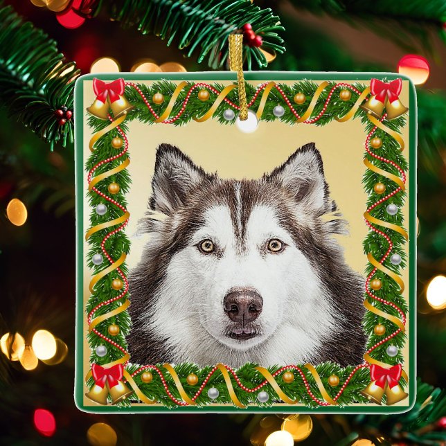 Dog Haustier Foto Vorlage Weihnachtsbaum Ornament (Von Creator hochgeladen)