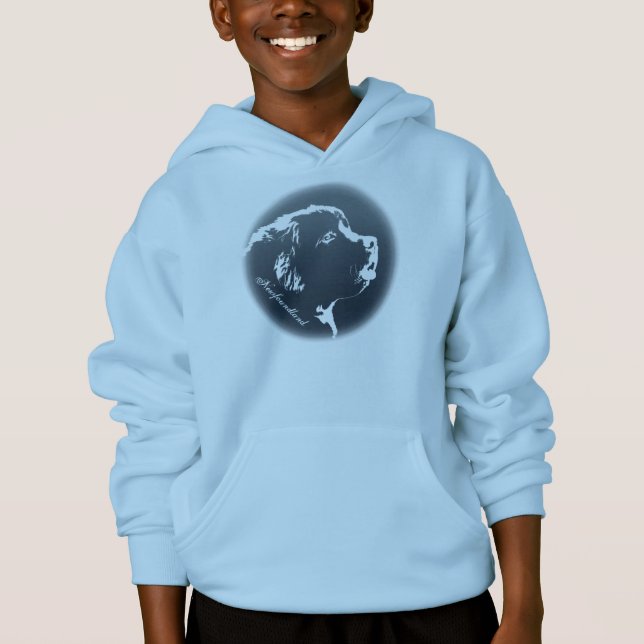 Dog Hoodie Hoodie Hoodie von Kid's Neufundland Cus (Vorderseite)