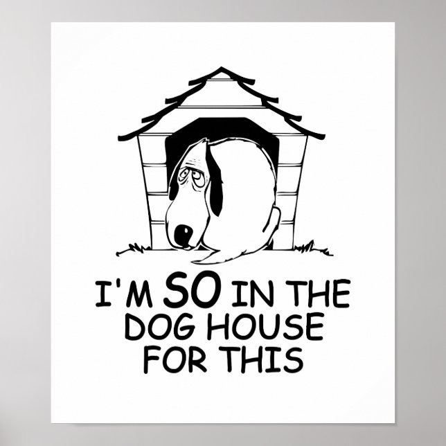 DOG HOUSE affiche couleur personnalisée (Devant)