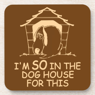 DOG HOUSE benutzerdefinierter Untersetzer