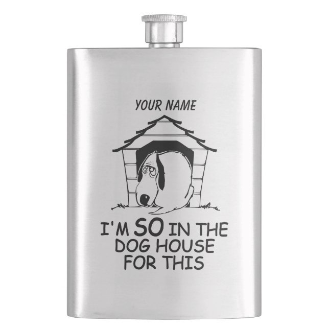 DOG HOUSE-Flasche Flachmann (Vorderseite)