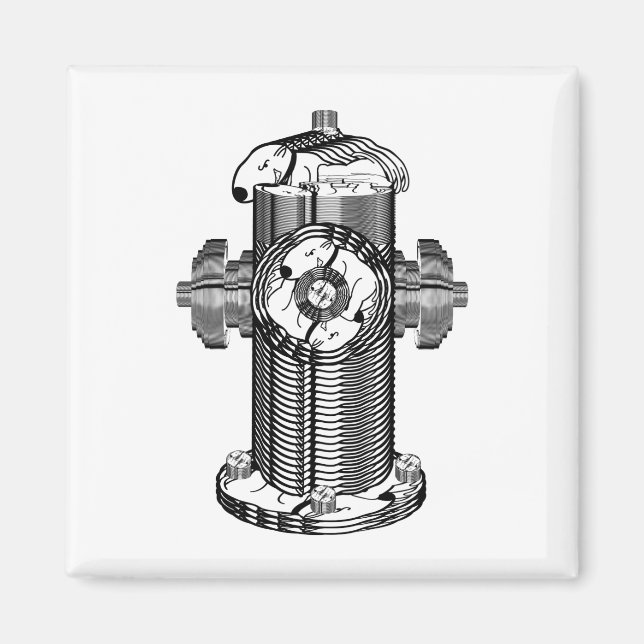 Dog Hydrant Magnet (Vorne)