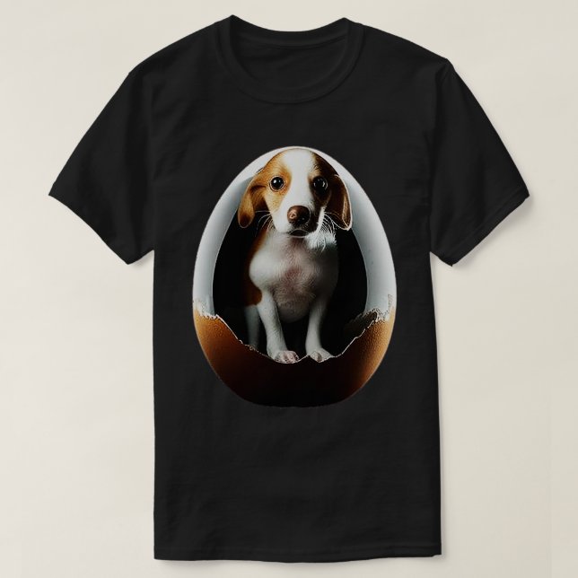 Dog in egg 27 T-Shirt (Design vorne)