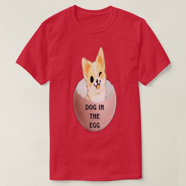 Dog in egg 48 T-Shirt (Design vorne)