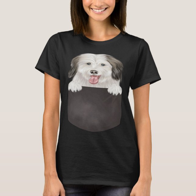 Dog In Pocket  Dog  Coton de Tulear T-Shirt (Vorderseite)