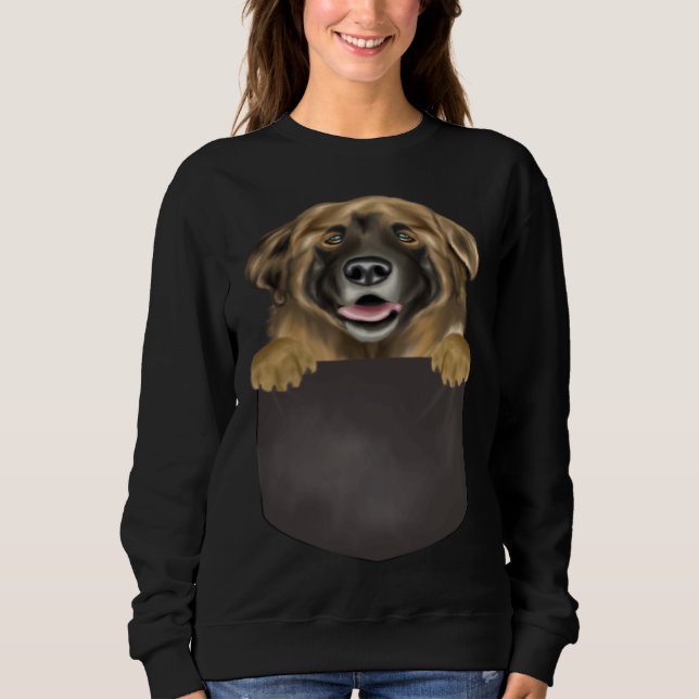 Dog In Pocket  Dog  Leonberger Sweatshirt (Vorderseite)