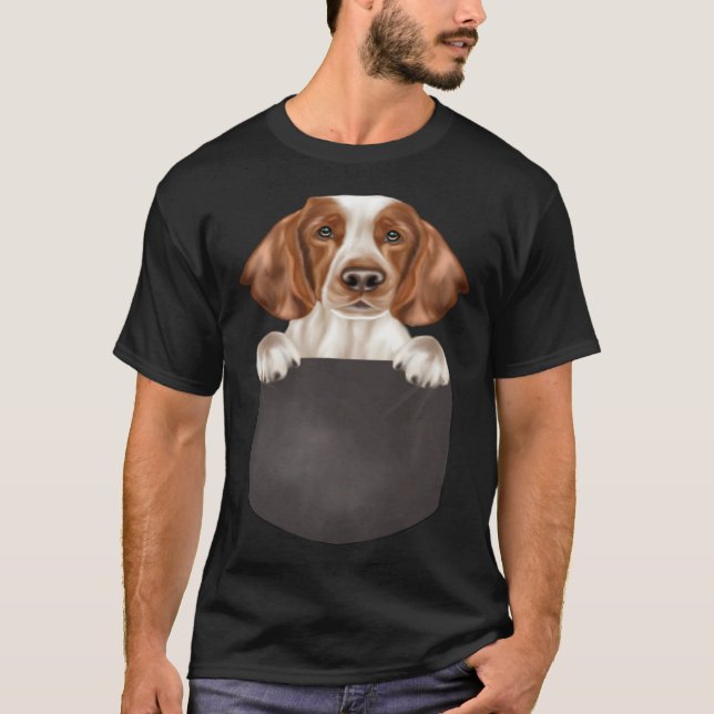Dog In Pocket  Dog  Welsh Springer Spaniel T-Shirt (Vorderseite)