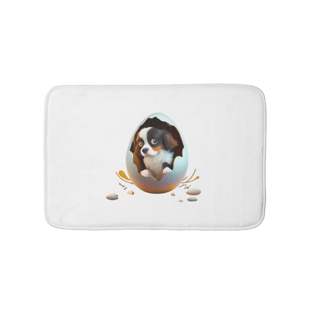 Dog in the egg badematte (Vorderseite)