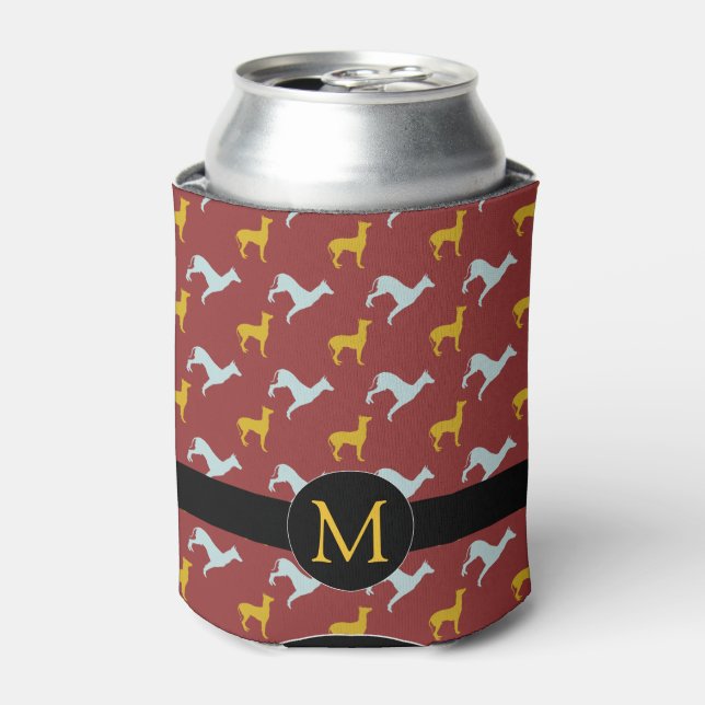 Dog Jahr 2018 Zodiac Birthday Monogram kann kühler Dosenkühler (Kanne Vorderseite)