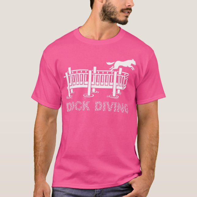 Dog Jumping Dock Diving Canine Water Sport Doc T-Shirt (Vorderseite)