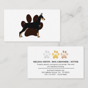 Dog K9   Dog Paw Visitenkarte
