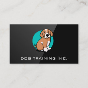 Dog-K9-Logo   Business Card für das Schwarze Gloss Visitenkarte