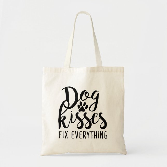 Dog Kisses Fix Alles K9 Quotes Sweet Dog Quot Tragetasche (Vorne)