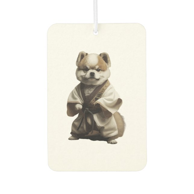 Dog Knows Karate Autolufterfrischer (Vorderseite)