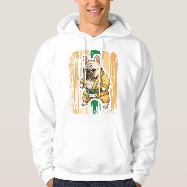 Dog Knows Karate Hoodie (Vorderseite)