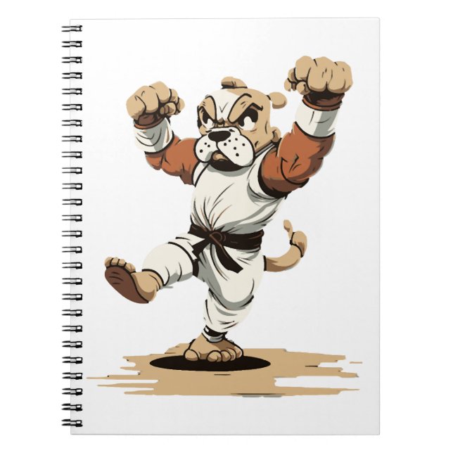 Dog Knows Karate Notizblock (Vorderseite)