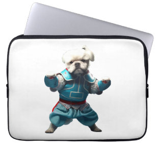 Dog Knows Karate transformiert Laptopschutzhülle