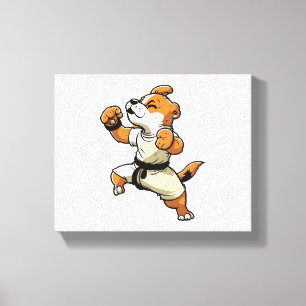 Dog Knows Karate transformiert Leinwanddruck