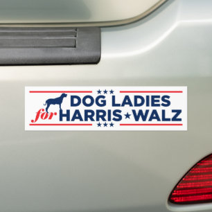 Dog Ladys für Harris Walz 2024 Autoaufkleber