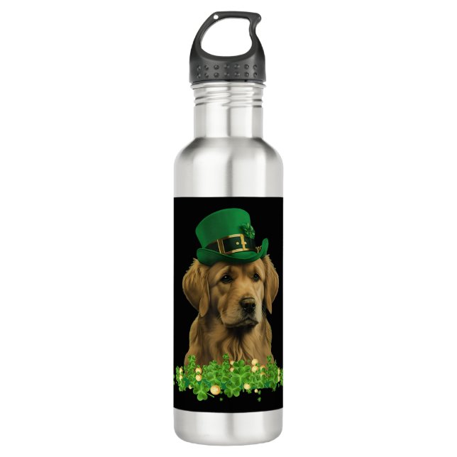 Dog Leprechaun St Patricks Day , Funny st pattys d Edelstahlflasche (Vorderseite)