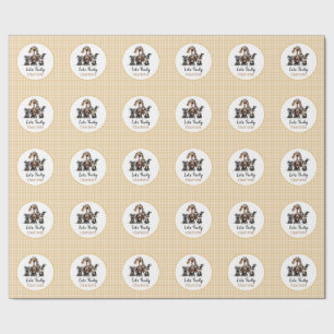 Dog Let's Pawty Birthday Geschenkpapier