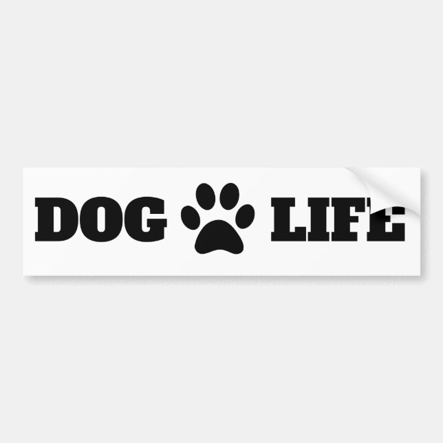 Dog Life Paw Print Niedlich Autoaufkleber (Vorne)
