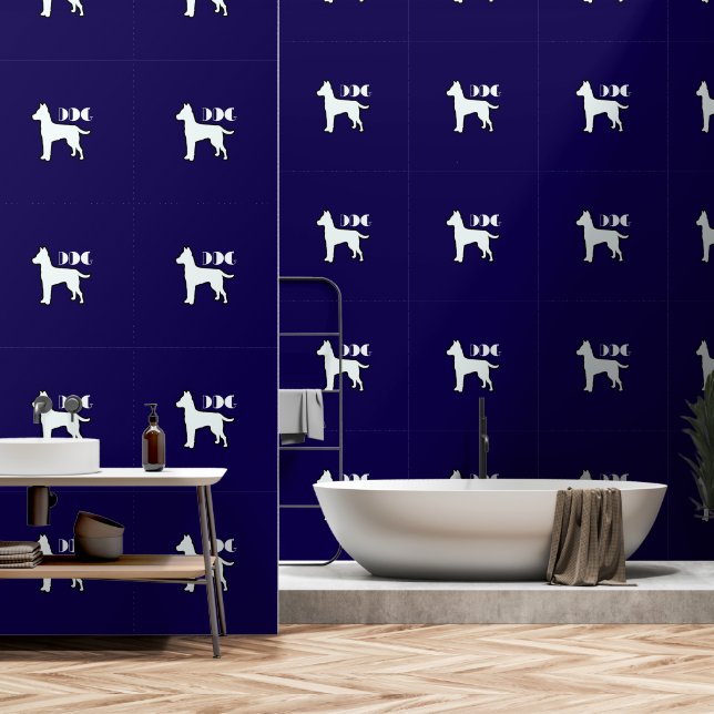 DOG Logo Dk Blue White Pet Tapete (Badezimmer)