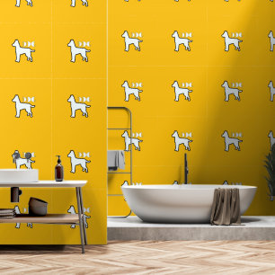 DOG-Logo Gelber Weißer Hund Haustier Tapete
