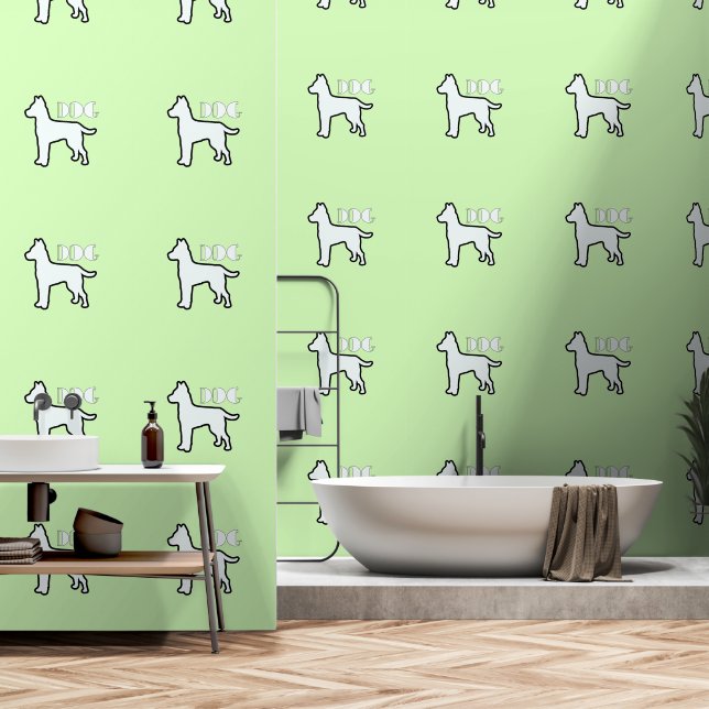 DOG-Logo Lt Green Tapete (Badezimmer)
