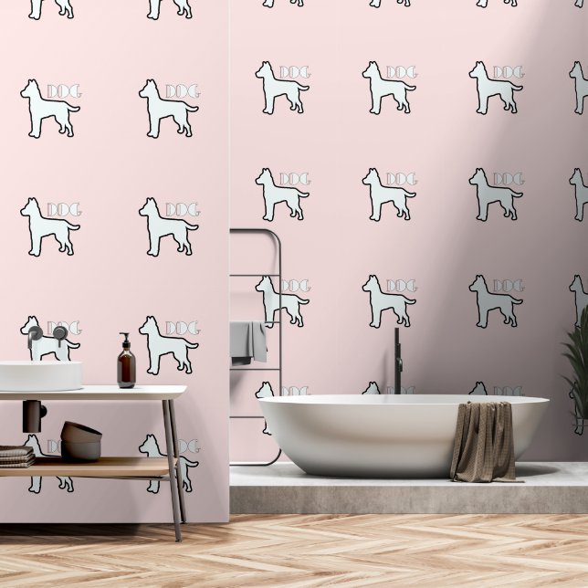 DOG-Logo Pink Tapete (Badezimmer)