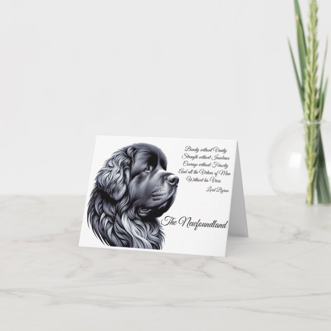 Dog Lord Byron Quote Note Card Dankeskarte (Vorderseite)