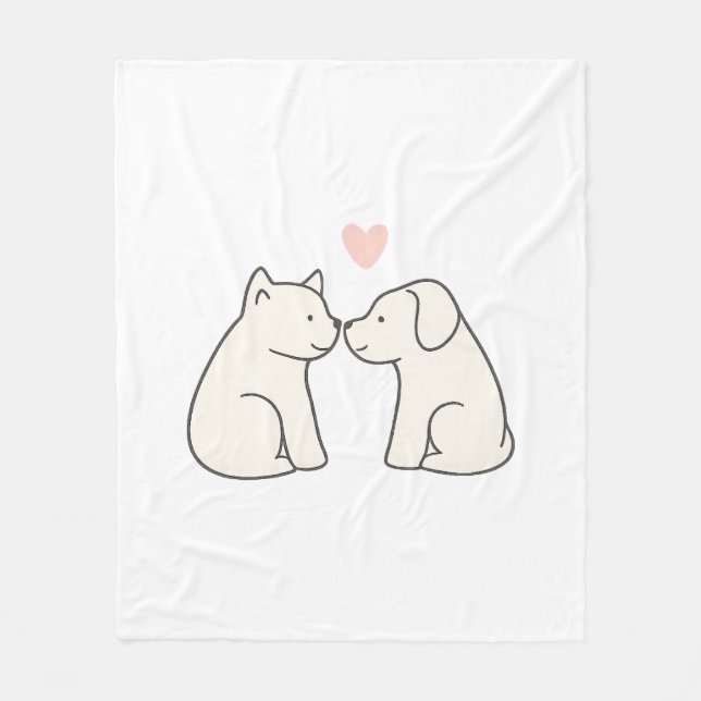Dog Love Fleecedecke (Vorderseite)