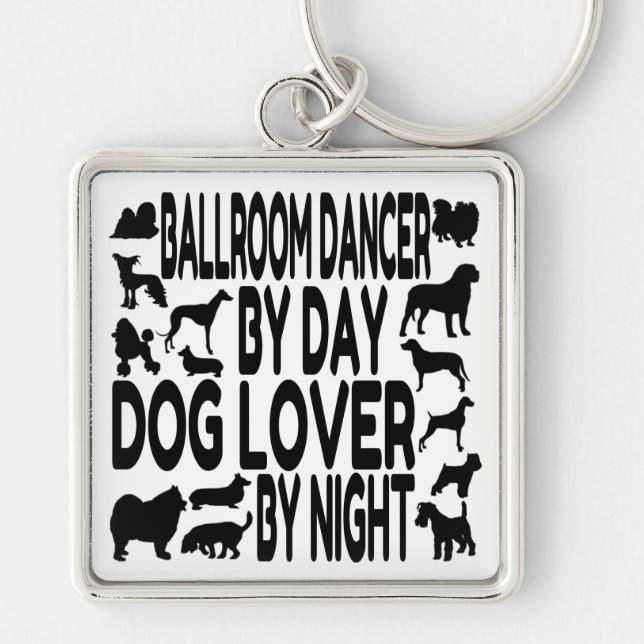 Dog Lover Ballroom Dancer Schlüsselanhänger (Vorne)