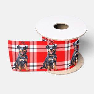 Dog Lover Beauceron Karierte Weihnachten Satinband