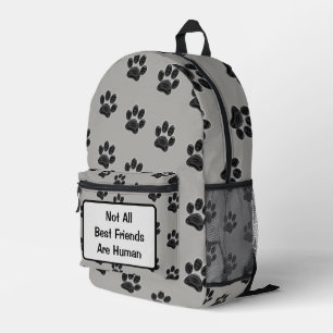 Dog Lover Best Friends Puppy Paw Print Bedruckter Rucksack