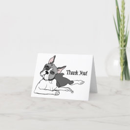 Dog lover Boston Terrier Dankeskarte