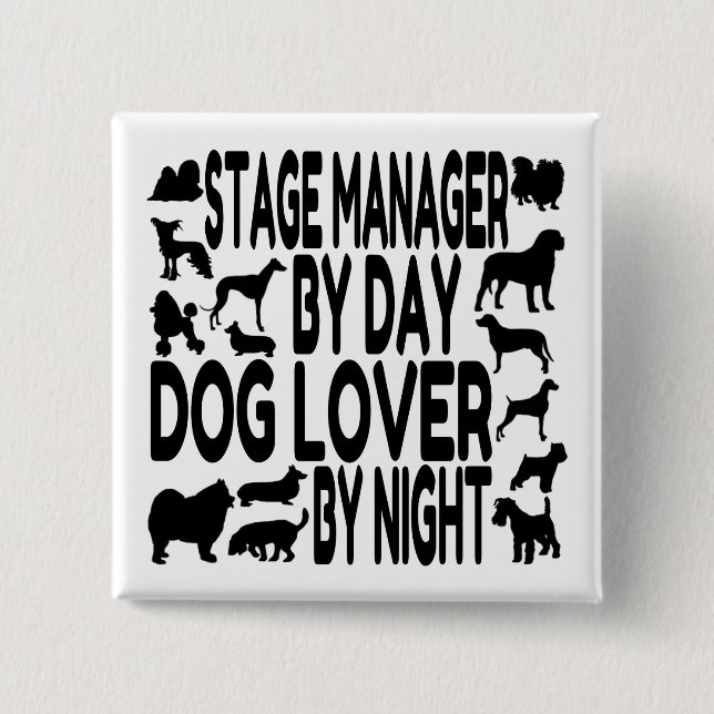 Dog Lover Bühne Manager Button (Vorderseite)
