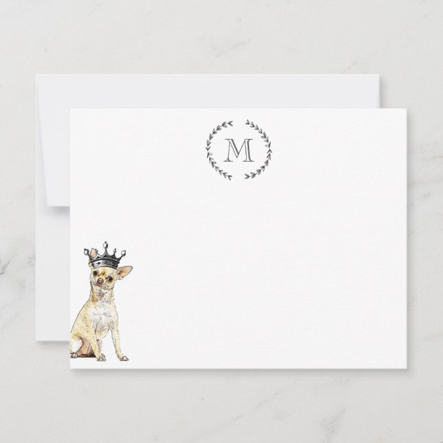 Dog Lover Chihuahua Personalisiert Royal Mitteilungskarte (Vorderseite)