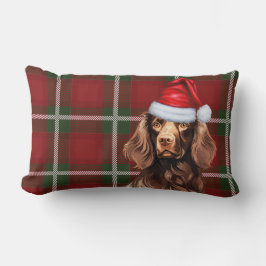 Dog Lover Christmas Boykin Spaniel Holiday Kariert Lendenkissen