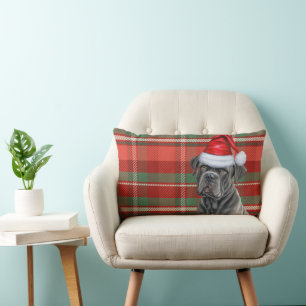 Dog Lover Christmas Cane Corso Holiday Kariert Lendenkissen