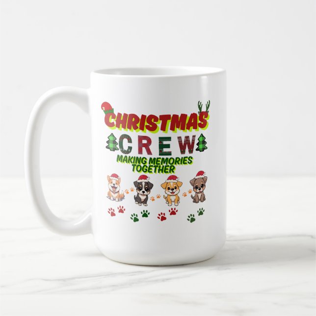 Dog Lover Christmas Family-Christmas crew dogs  Kaffeetasse (Links)