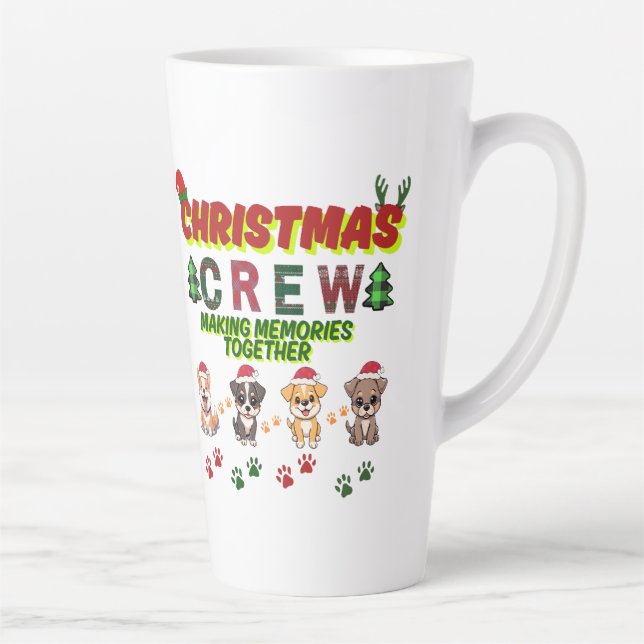 Dog Lover Christmas Family-Christmas crew dogs  Milchtasse (Rechts)