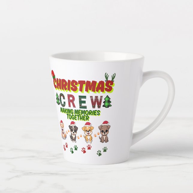 Dog Lover Christmas Family-Christmas crew dogs  Milchtasse (Rechts)