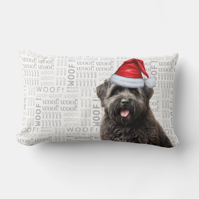 Dog Lover Christmas Niedlich Bouvier Holiday Lendenkissen (Vorderseite)