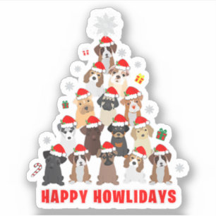 Dog Lover Christmas Tree T - Shirt Geschenk T - Sh Aufkleber