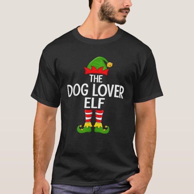Dog Lover Elf Xmas Matching Family Elf Squad Chris T-Shirt (Vorderseite)