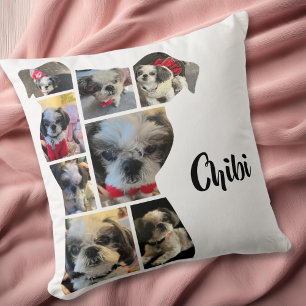 Dog Lover Foto Collage Throw Kissen