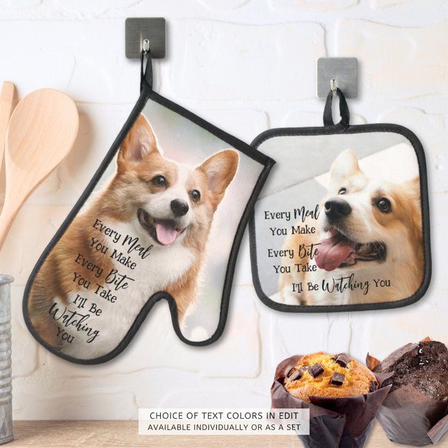 Dog Lover Funny Dog Sprichwort Foto Ofenhandschuh & Topflappen-Set (Von Creator hochgeladen)
