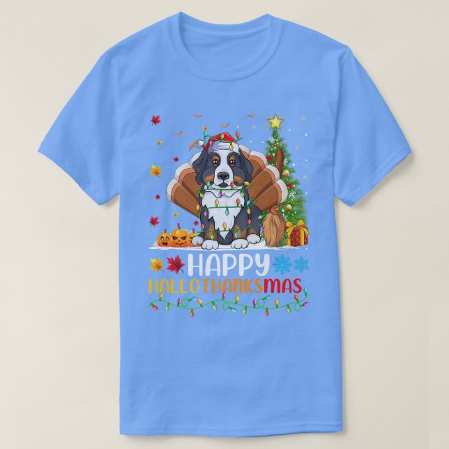 Dog Lover Funny Happy Bernese Mountain Dog HelloTh T-Shirt (Design vorne)